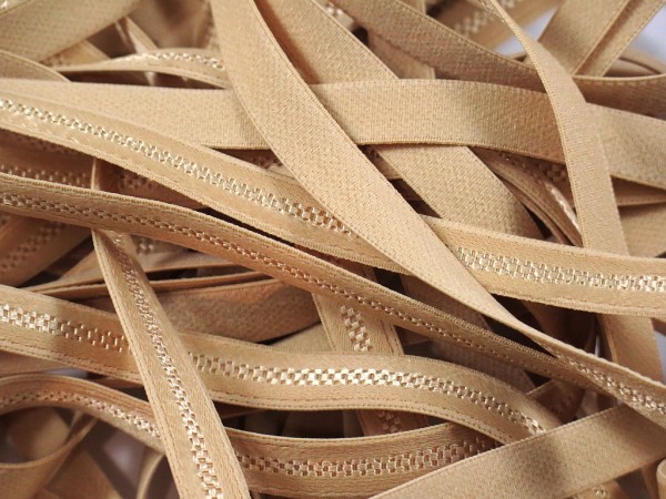 Trägergummi " 13mm" beige
