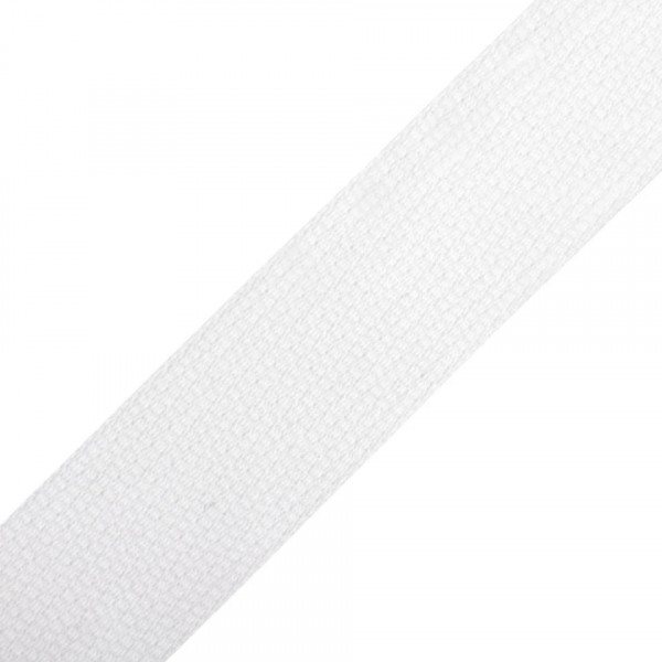Baumwollgurtband "weiss" 25mm