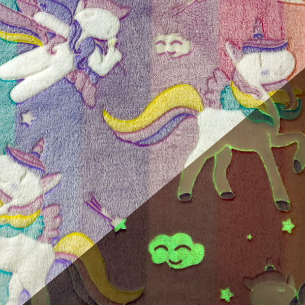 Wellnessfleece GLOW IN THE DARK "Unicorn"