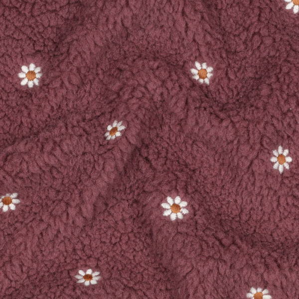 Teddy Plüsch "Blumen Stickerei" rosenholz
