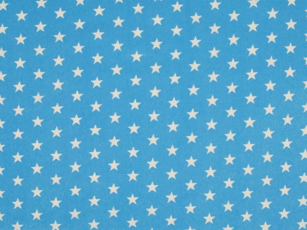 Baumwolljersey "Sterne" hellblau