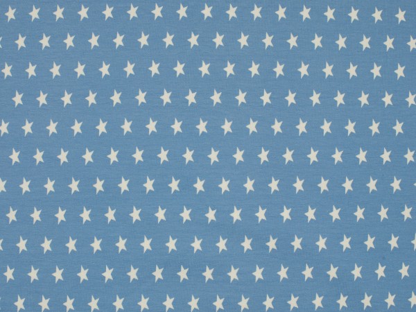Baumwolljersey "Sterne" babyblau