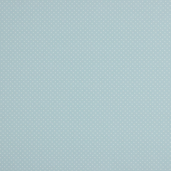 Baumwollstoff Popeline "mini Dots" hellblau