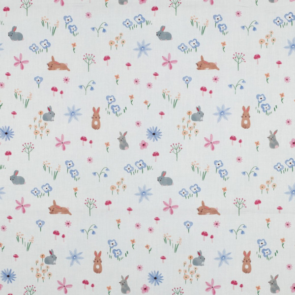 Baumwollpopeline "Little Rabbits"