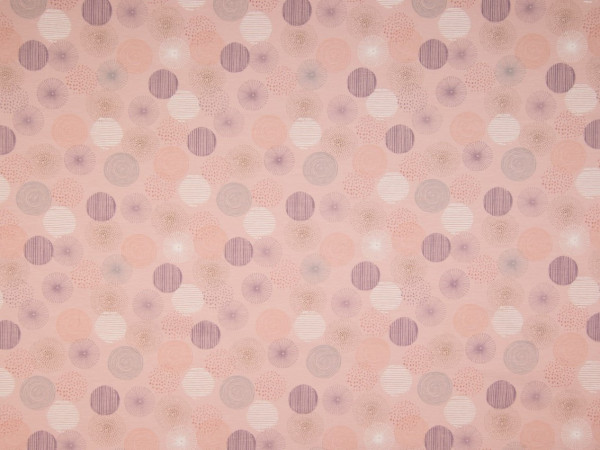 Baumwolljersey "Kreise" rosa