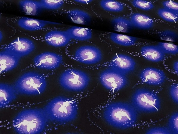 Baumwollstoff "Glow" Elfe lila