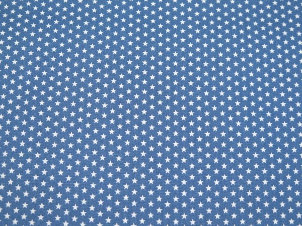Baumwollstoff "mini Stars" blau