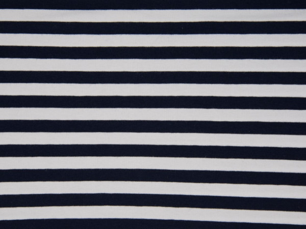 Baumwolljersey "Streifen 1cm" navy