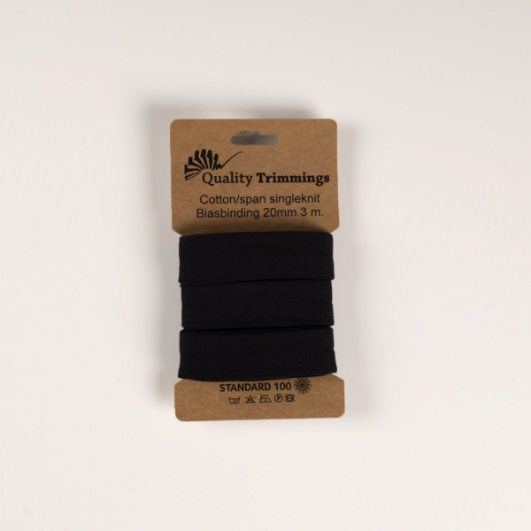 Jersey Schrägband "schwarz"