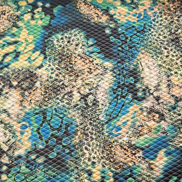 Polyesterjersey "Diamond Print" steppoptik