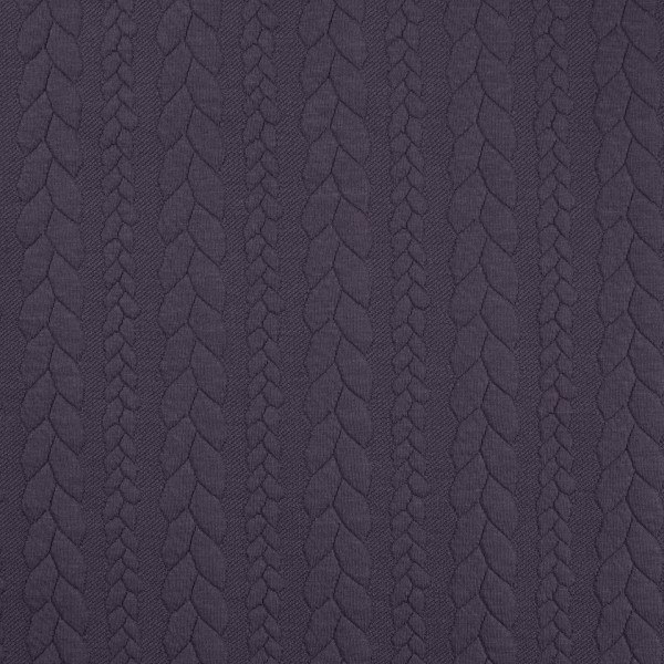 Jacquardjersey "Zopf" violett