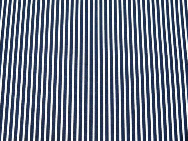Baumwollstoff "Streifen" navy