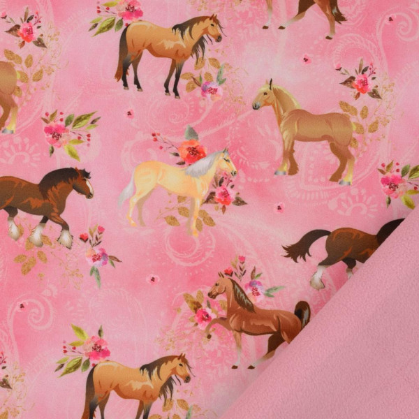 Softshell "Pferde" rosa