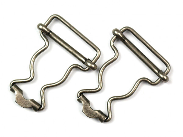 Latzhosenverschluss " altsilber " 40mm