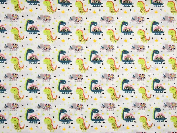 Baumwoll Popeline Webware "Dino"