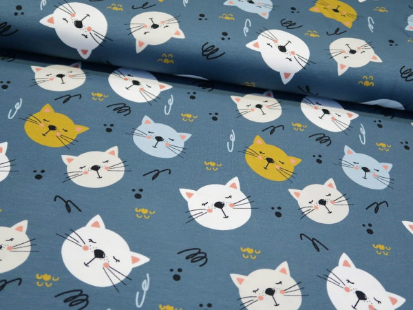 Baumwolljersey "Katzen"