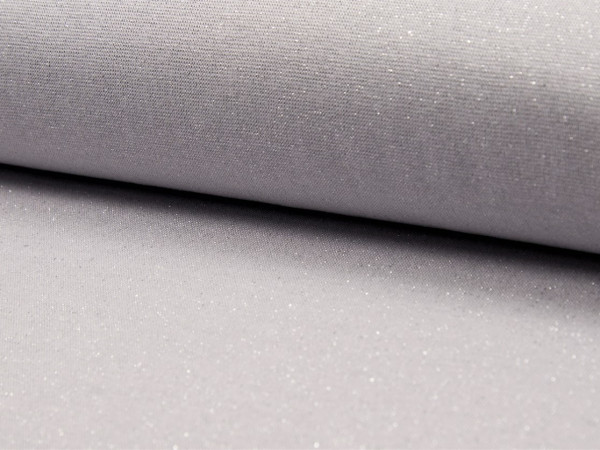 Lurex Bündchen "hellgrau/silber"