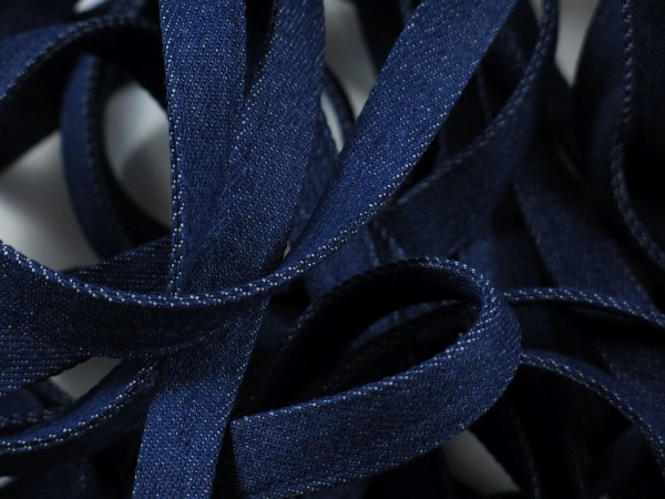 Jeans Flachkordel 15mm "mittelblau"