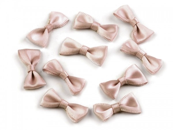 5Stk Satin Schleifen 12mmx25mm "sand"