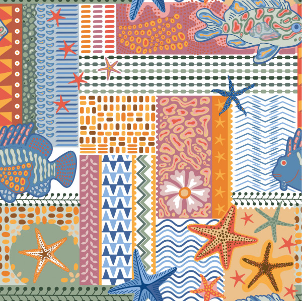 Dekostoff "Sommer Time"