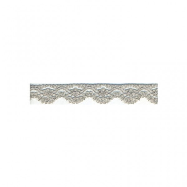 Nylonspitze Flower 12mm "grau"