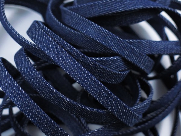 Jeans Flachkordel 10mm "dunkelblau"