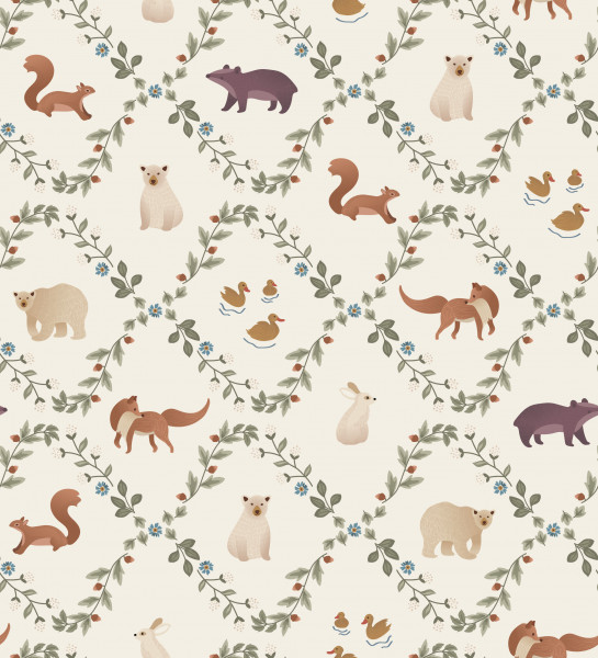 Baumwolljersey "Waldbewohner"