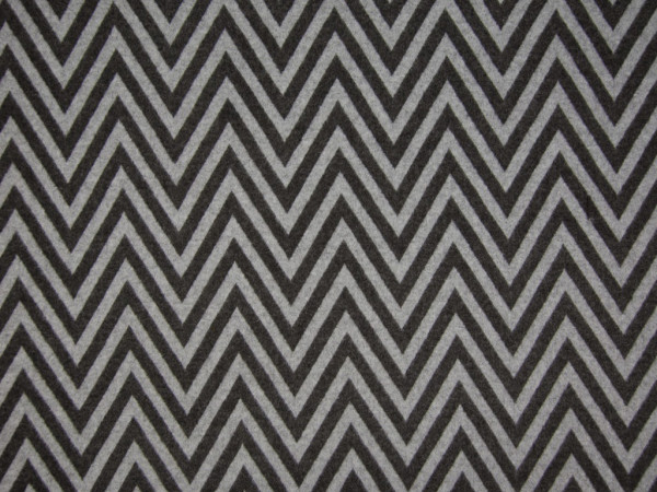 Jacquard Brushed Jersey " Chevron" grau