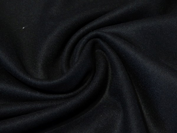 Wollstoff "Mantel Caban" Loden schwarz