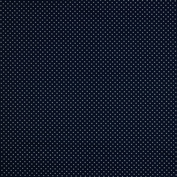 Baumwollstoff Popeline "mini Dots" navy