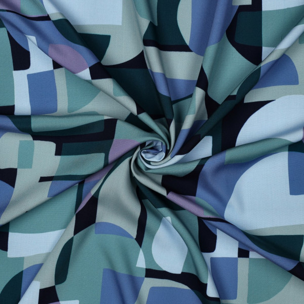 Viskose Lenzing "Abstract" blau