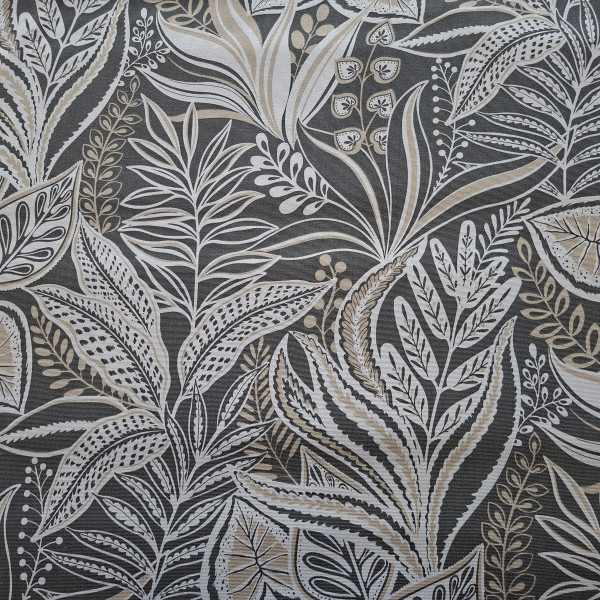 Canvas "Big Leaves" grau/beige