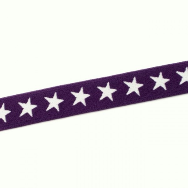 weicher Gummi 20mm "Sterne" lila