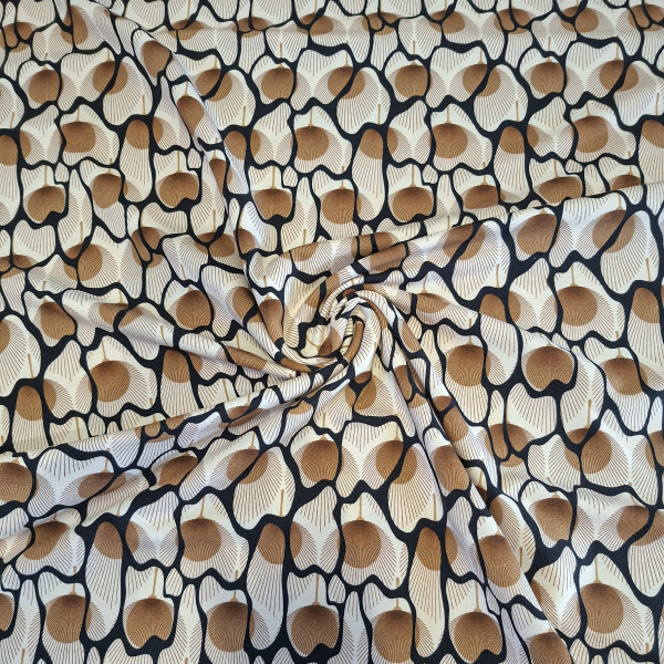 Kuschelsweat "Abstract" beige/braun