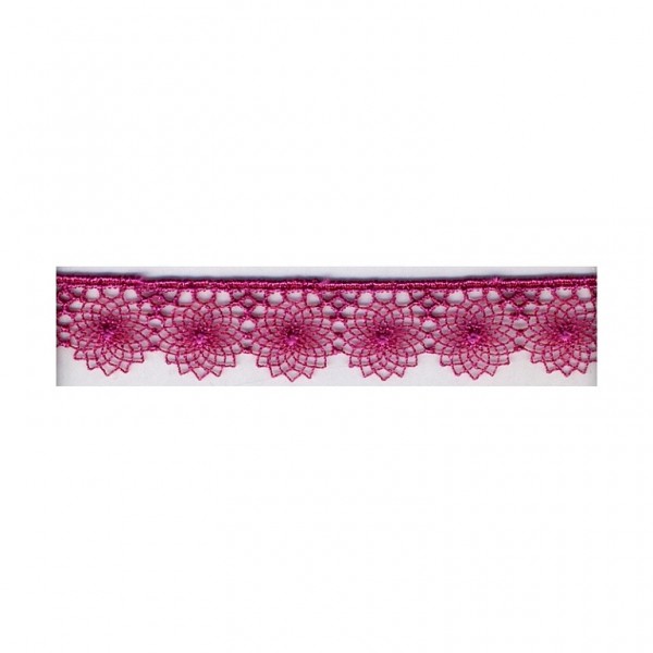 Spitzenborte Blume "pink"