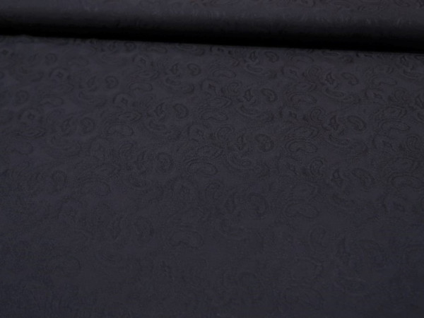 Viskose Jaquard "Paisley" dunkelblau