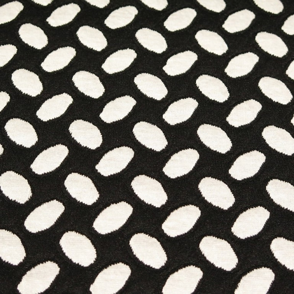 Jacquard Sweat "Dots" black/white
