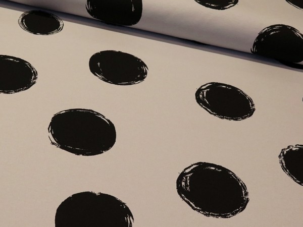 Sommersweat "Big Dots" grau