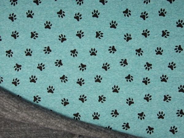 Alpensweat "Pfoten" mint melange