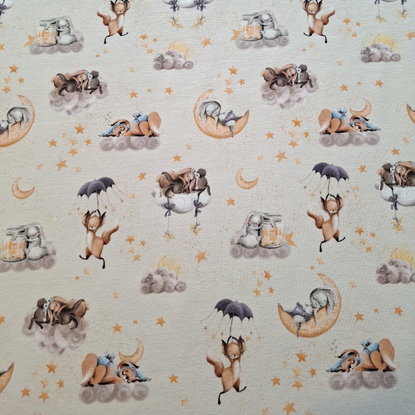 Baumwolljersey "little Dream" ecrü