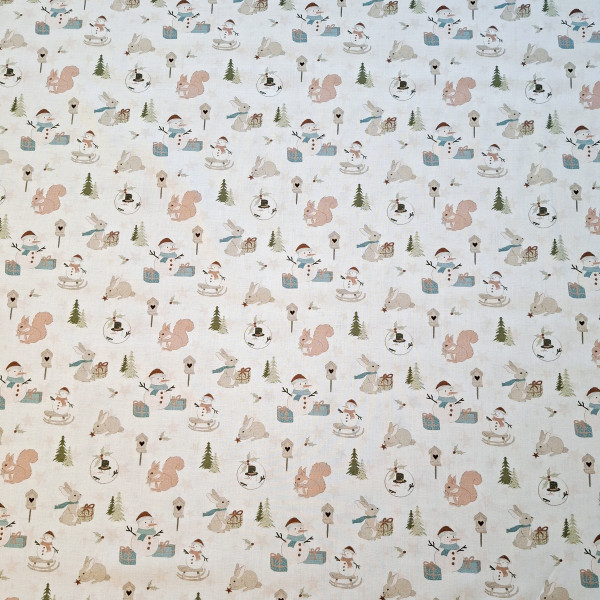 Baumwollstoff "Schneemann"