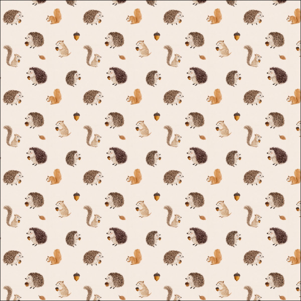 Baumwolljersey Digital "Autumn Animals"