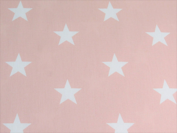 Baumwollstoff "big Stars" rosa