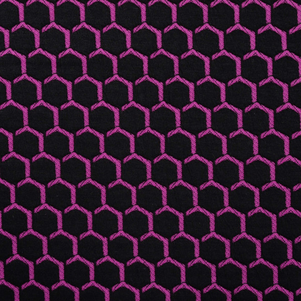 Jacquardjersey "Bubble" magenta/schwarz-Copy