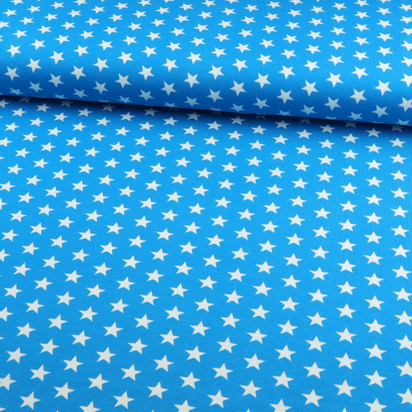 Baumwolljersey "Sterne" blau