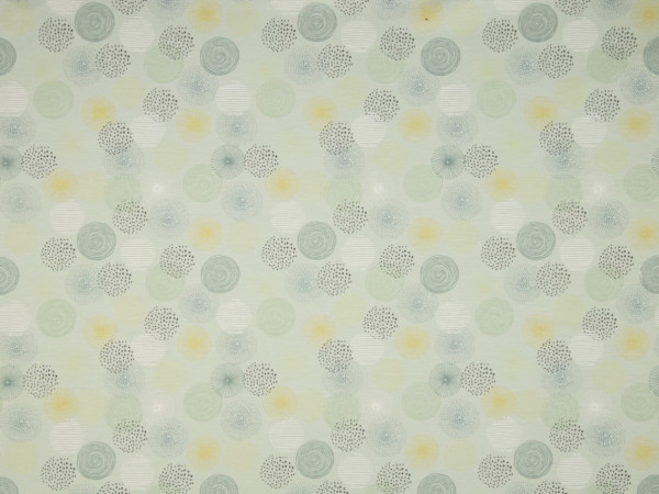 Baumwolljersey "Kreise" dusty mint