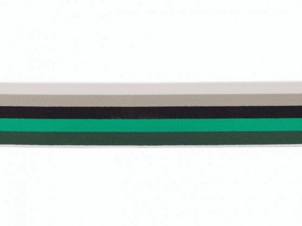 weicher Gummi 40mm "Streif" grün/schwarz/grau