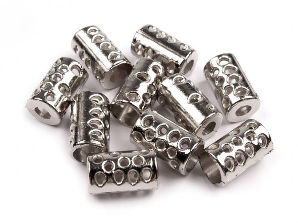 Kordelenden gelocht "silber"