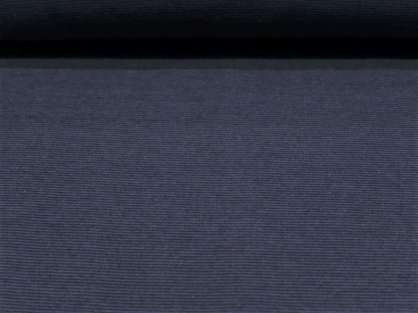Bündchen glatt "Streifen" navy