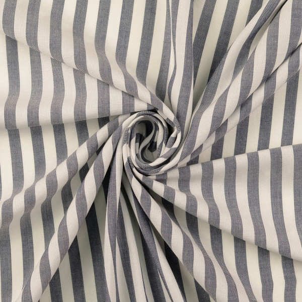 Viskose "Stripes" blau